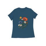 Wildflower Notes — Women's Regular T-shirt - Navy Blue