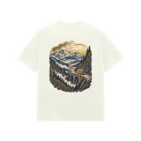 Valley Journey — Premium Oversized T-shirt in Ivory — model