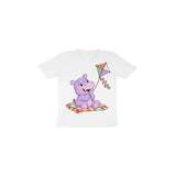 Hippo Kite Picnic — Toddler T-shirt - White