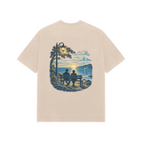 Evening Company — Premium Oversized T-shirt in Beige — model