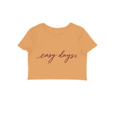Easy Days — Women's Crop Top - Mustard Yellow