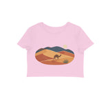 Desert Reverie — Women's Crop Top - Light Pink