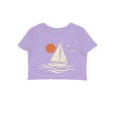 Sail Away — Women's Crop Top - Iris Lavender
