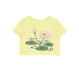 Lotus Current — Women's Crop Top - Butter Yellow