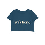 Weekend State — Women's Crop Top - Navy Blue