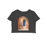 Courtyard Light — Women's Crop Top - Black