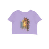 Rain Garden — Women's Crop Top - Iris Lavender