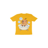 Capybara Bubble Club — Toddler T-shirt - Golden Yellow