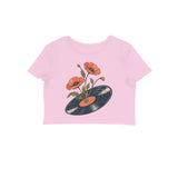 Vinyl Garden — Women's Crop Top - Light Pink