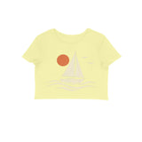 Sail Away — Women's Crop Top - Butter Yellow