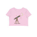 Stargazer — Women's Crop Top - Light Pink