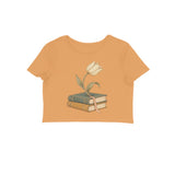 Petal Pages — Women's Crop Top - Mustard Yellow