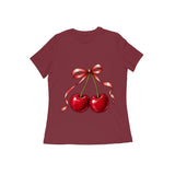 Cherry Ribbon — Women's Regular T-shirt - Maroon
