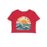 Sunset Passage — Women's Crop Top - Red