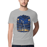 Under the Floodlights — Regular Unisex T-shirt in Ash Grey — model