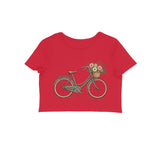 Market Bicycle — Women's Crop Top - Red