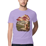 Tea Valley — Regular Unisex T-shirt in Lavender — model