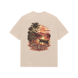 Dawn Contours — Premium Oversized T-shirt in Sand — model