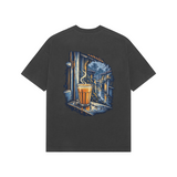 Monsoon Window — Premium Oversized T-shirt in Black — model