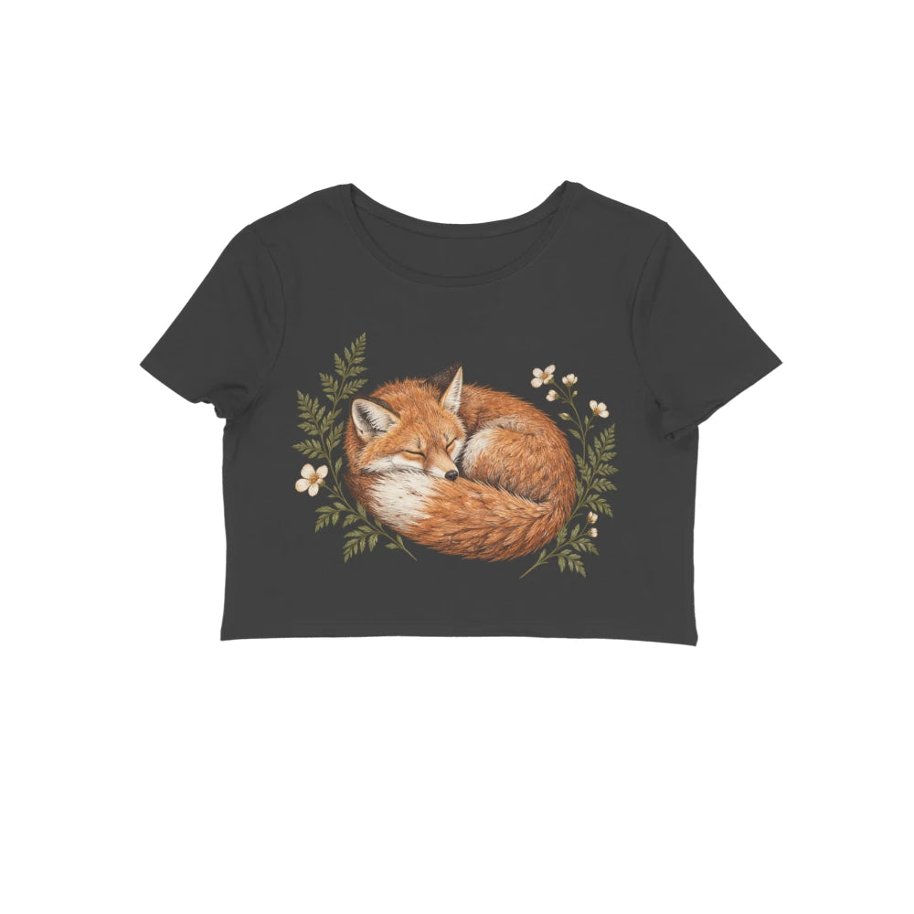Foxglove Nap — Women's Crop Top - Black