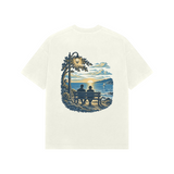 Evening Company — Premium Oversized T-shirt in Ivory — model