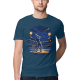 Under the Floodlights — Regular Unisex T-shirt in Navy — model