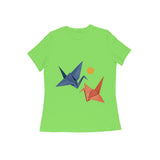 Paper Flight — Women's Regular T-shirt - Liril Green