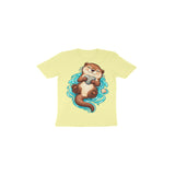 Otter Pebble Hug — Toddler T-shirt - Butter Yellow