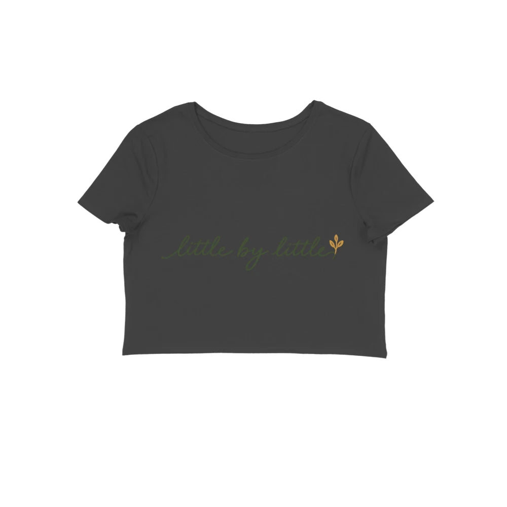 Little by Little — Women's Crop Top - Black