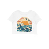 Sunset Passage — Women's Crop Top - White