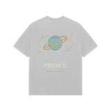 Orbit Prince — Premium Oversized T-shirt in Light Grey — model