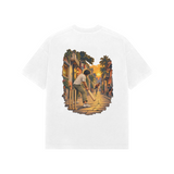 Gully Hour — Premium Oversized T-shirt in White — model