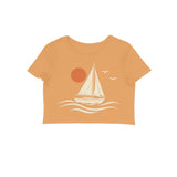 Sail Away — Women's Crop Top - Mustard Yellow