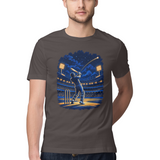 Under the Floodlights — Regular Unisex T-shirt in Charcoal — model