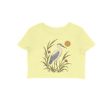 Meadow Heron — Women's Crop Top - Butter Yellow
