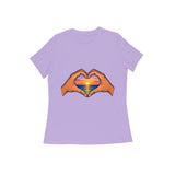 Hands Heart Sunset — Women's Regular T-shirt - Iris Lavender