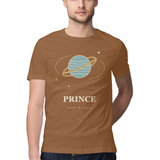Orbit Prince — Regular Unisex T-shirt in Chocolate — model