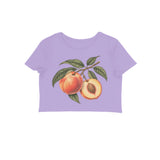 Peach Season — Women's Crop Top - Iris Lavender