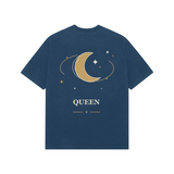 Orbit Queen — Premium Oversized T-shirt in Navy — model