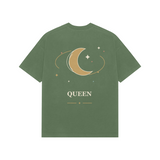 Orbit Queen — Premium Oversized T-shirt in Forest Green — model