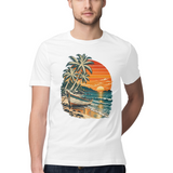 Coastal Drift — Regular Unisex T-shirt in White — model