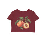 Peach Season — Women's Crop Top - Maroon