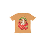 Strawberry Puppy — Toddler T-shirt - Mustard Yellow