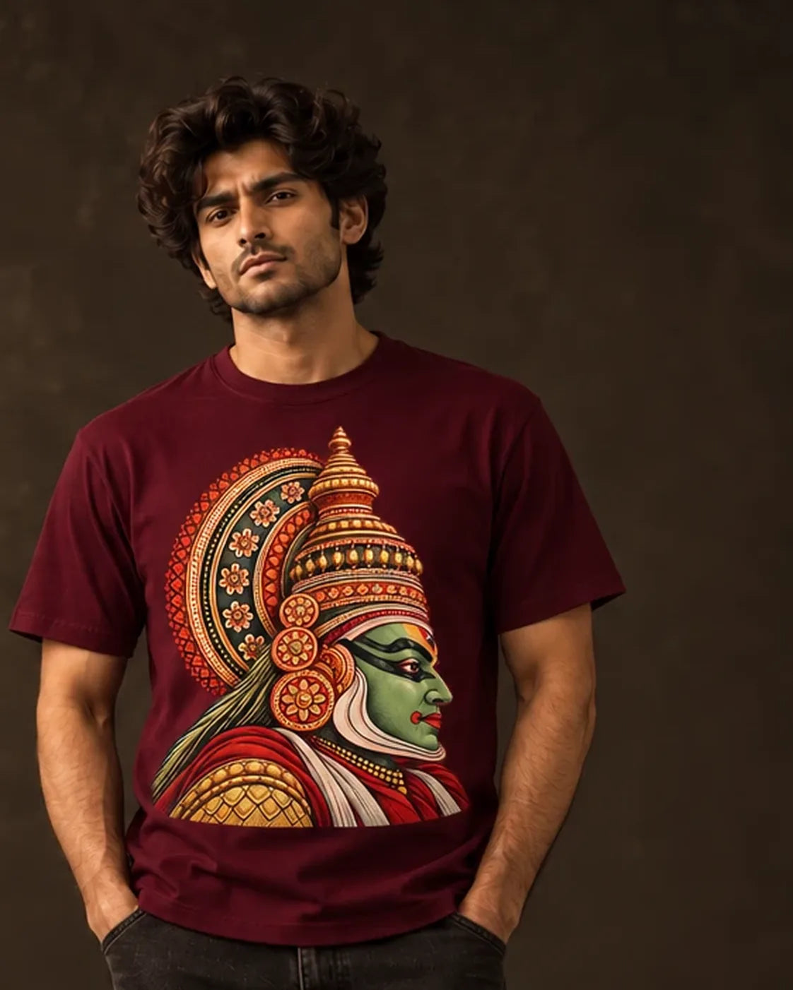 Man wearing an N2D Regular Printed Tee