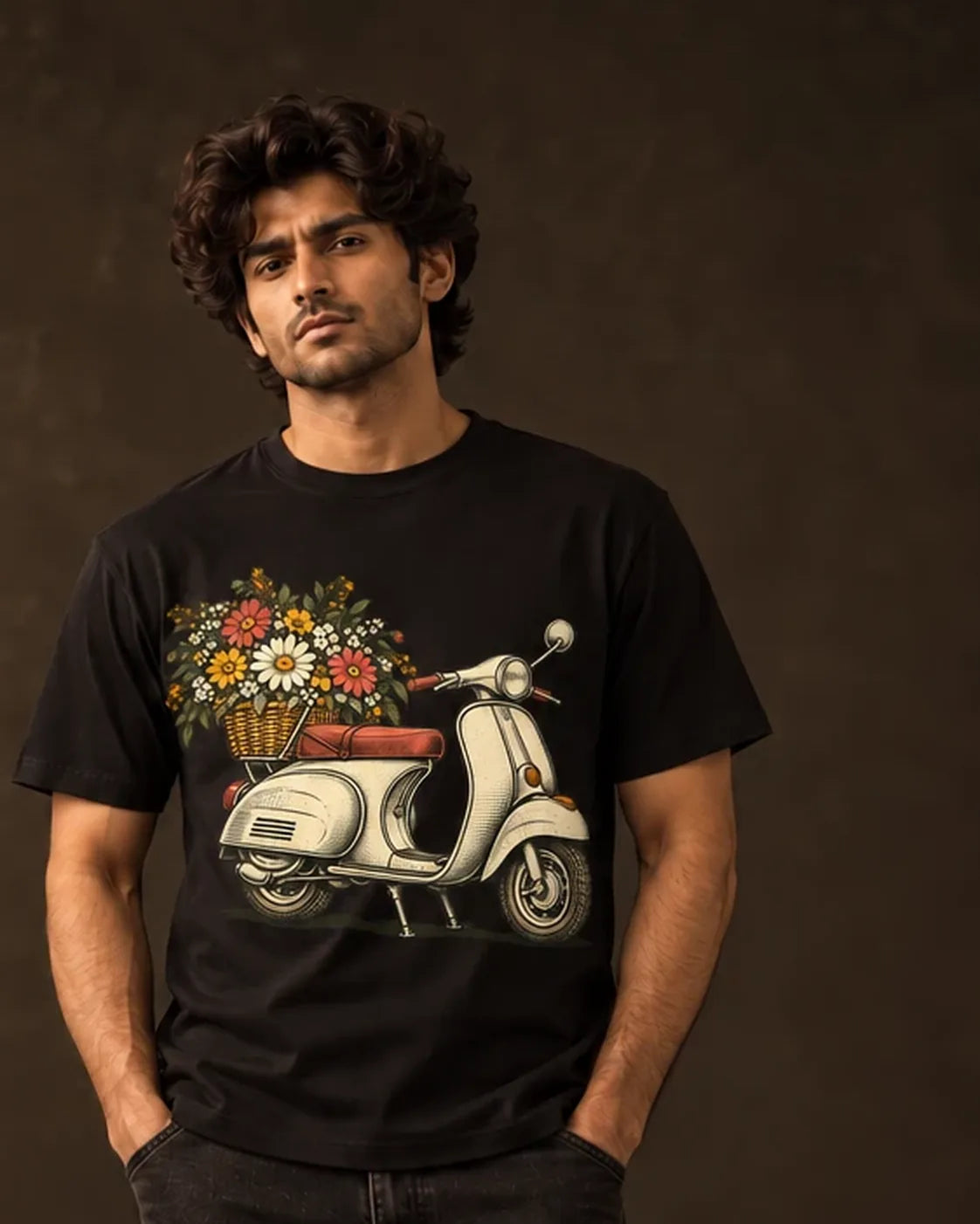 Flower Vespa Regular Unisex T-shirt | N2D