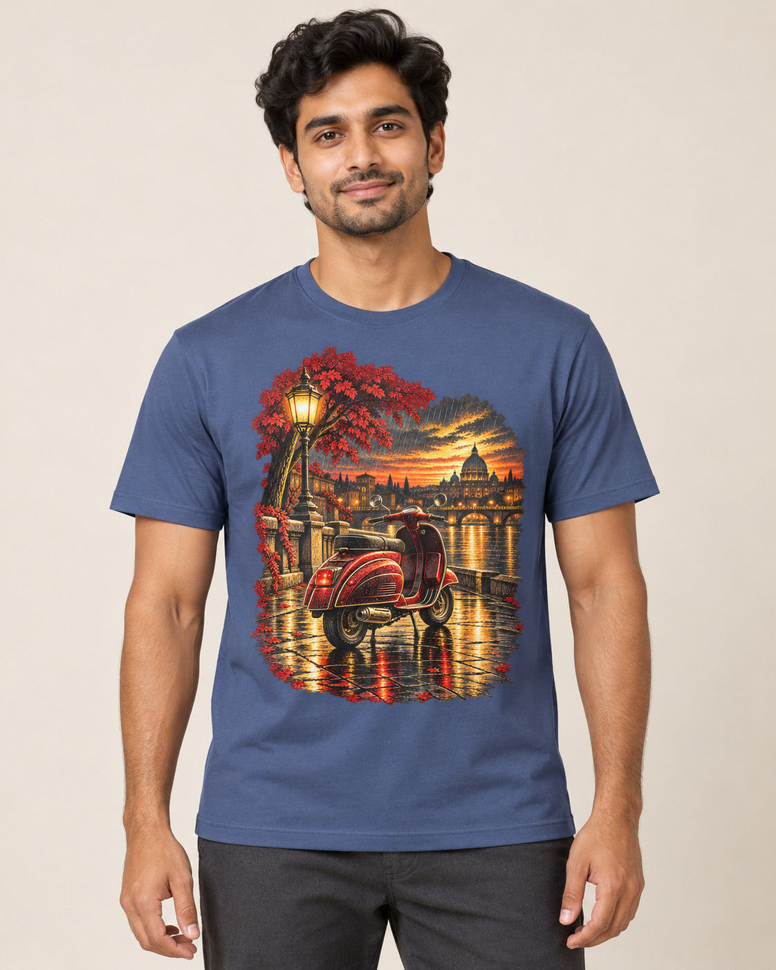 Model wearing Monsoon Ride — Regular Unisex T-shirt
