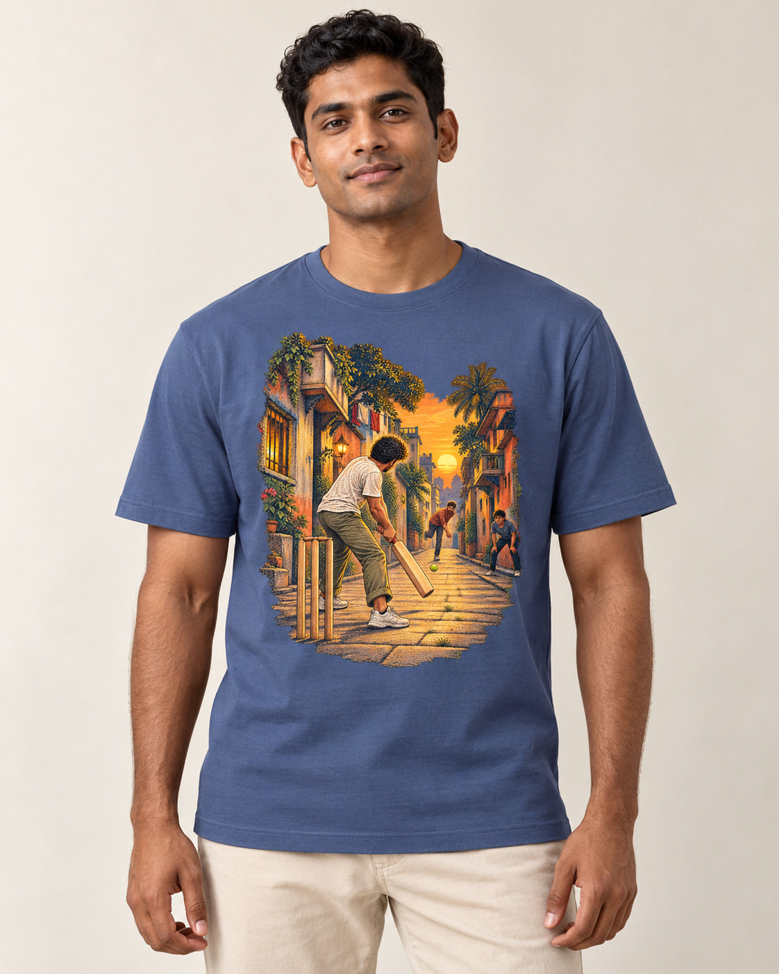 Model wearing Gully Hour — Regular Unisex T-shirt