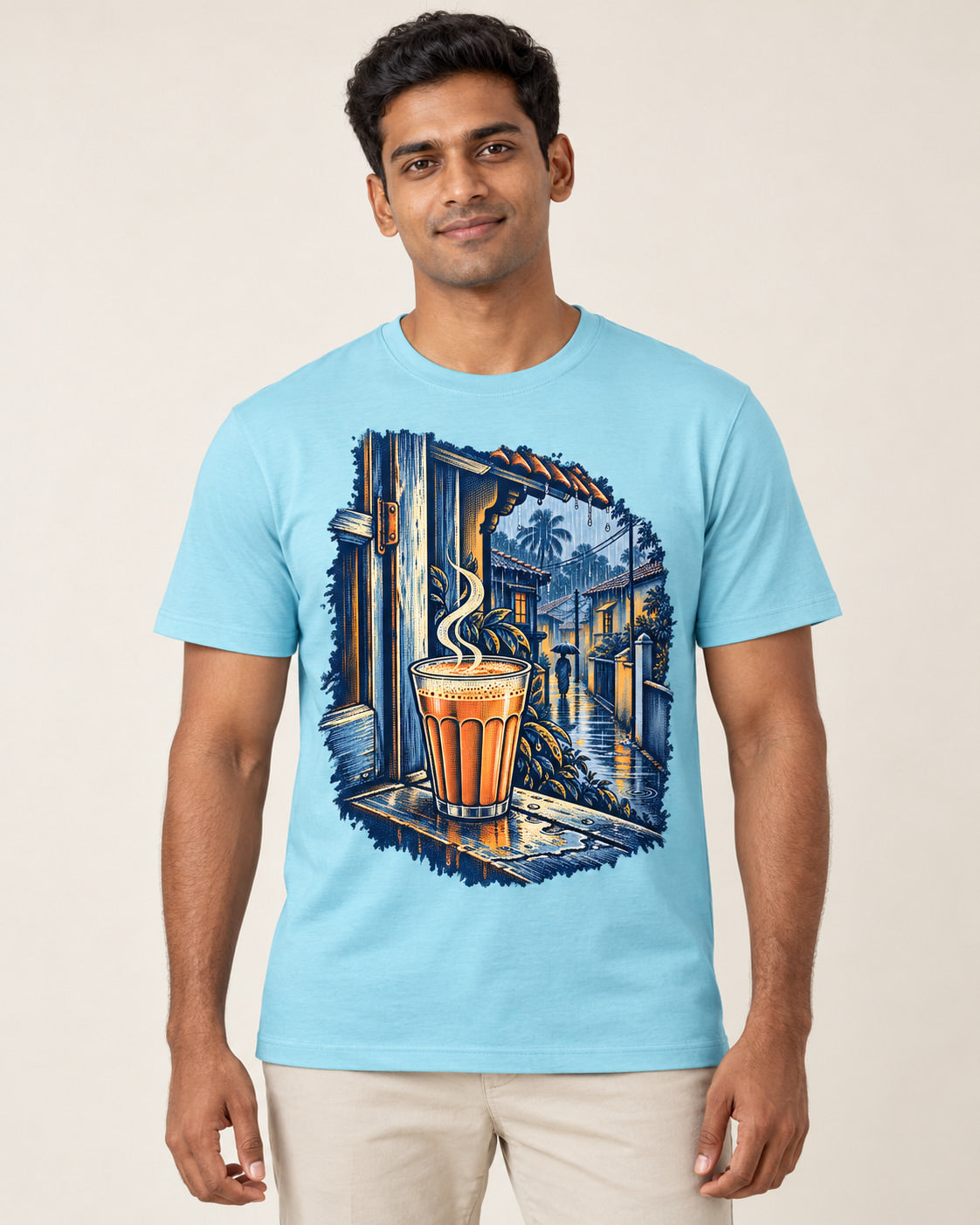 Model wearing Monsoon Window — Regular Unisex T-shirt