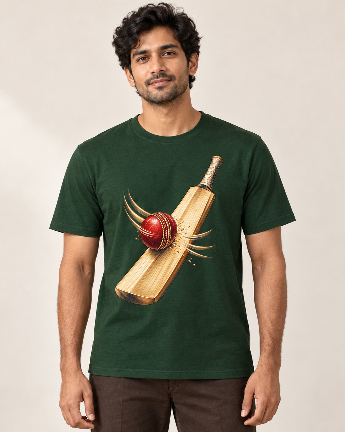 Model wearing Seam and Willow — Regular Unisex T-shirt
